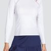 Tennis Tail Activewear Long Sleeve | Alda Top - Chalk White