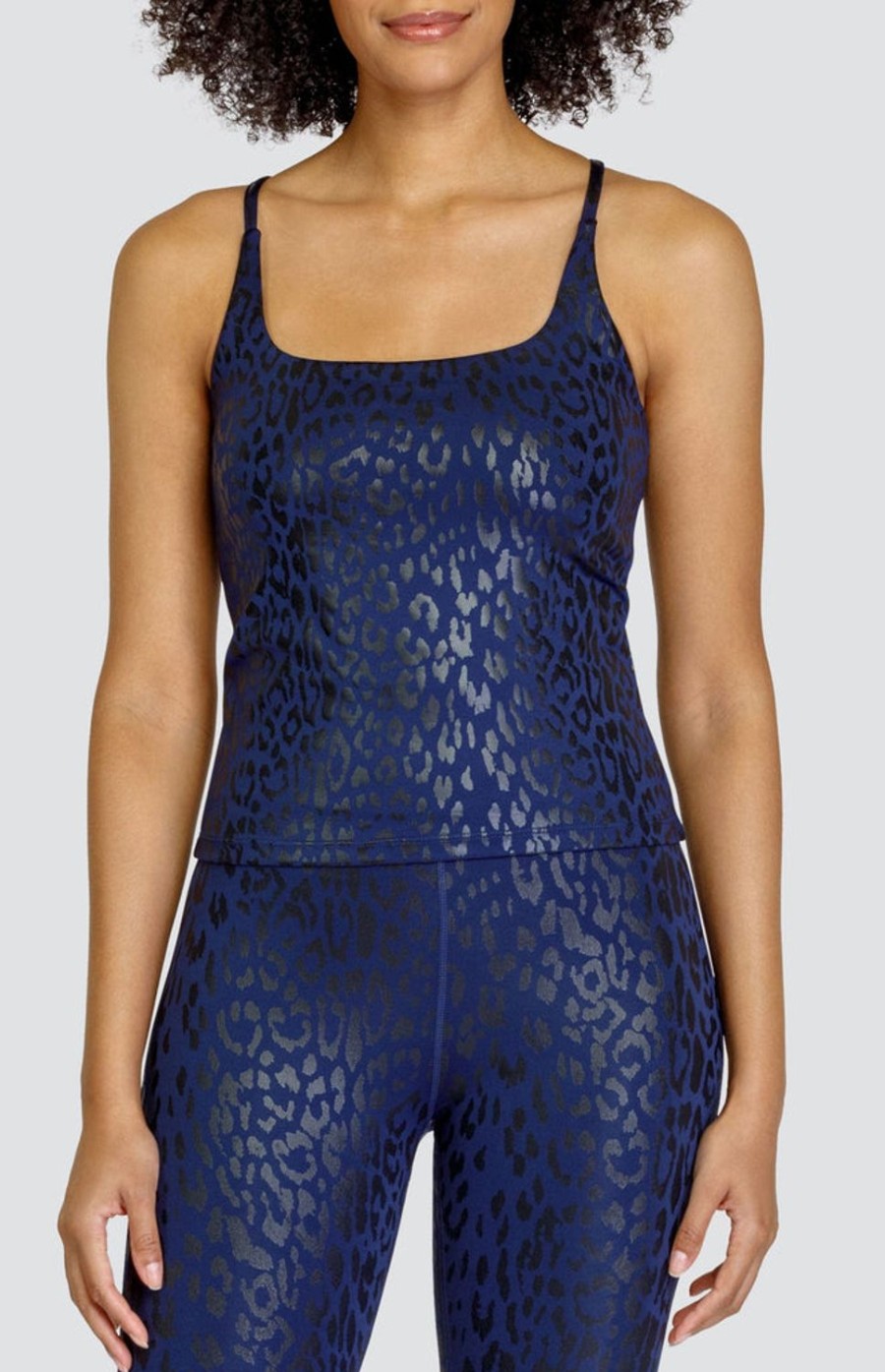 Tennis Tail Activewear Tanks | Moss Tank - Leopard Foil