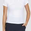 Tennis Tail Activewear Short Sleeve | Opal Top - Chalk White - Final Sale