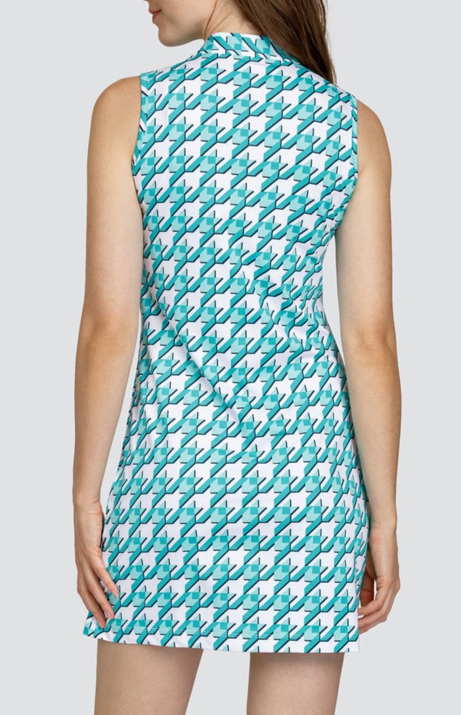 Golf Tail Activewear Sleeveless | Larimar 35" Dress - Tesselation