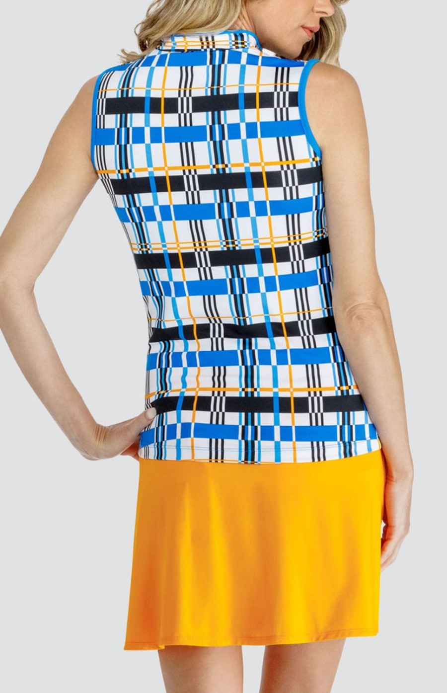 Golf Tail Activewear Sleeveless | Shylah Top - Matrix Grid - Final Sale