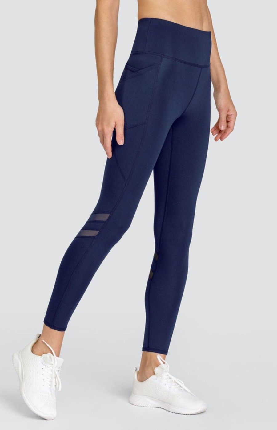 Tennis Tail Activewear Pants And Leggings | Leon 24" Leggings - Navy Blue