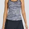 Tennis Tail Activewear Tanks | Alese Tank - Racing Stripes