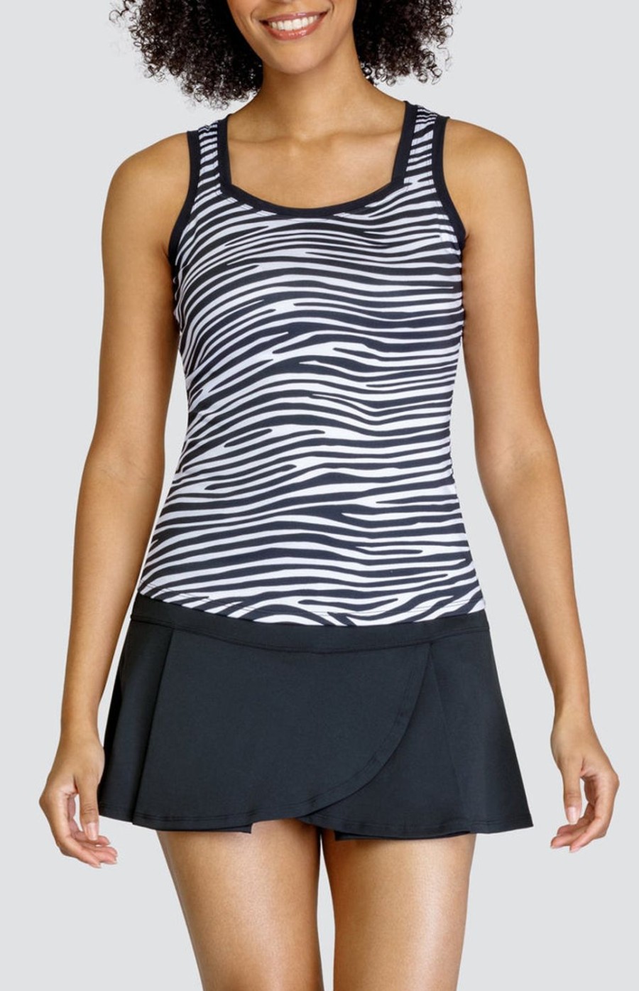 Tennis Tail Activewear Tanks | Alese Tank - Racing Stripes