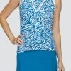 Golf Tail Activewear Sleeveless | Shasta Top - Grecian Blooms