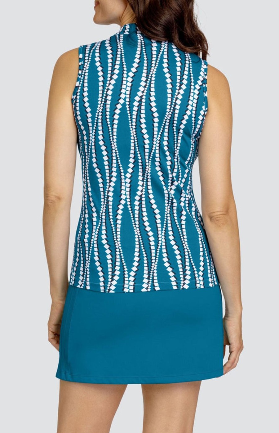 Golf Tail Activewear Sleeveless | Electa Top - Diamond Waves