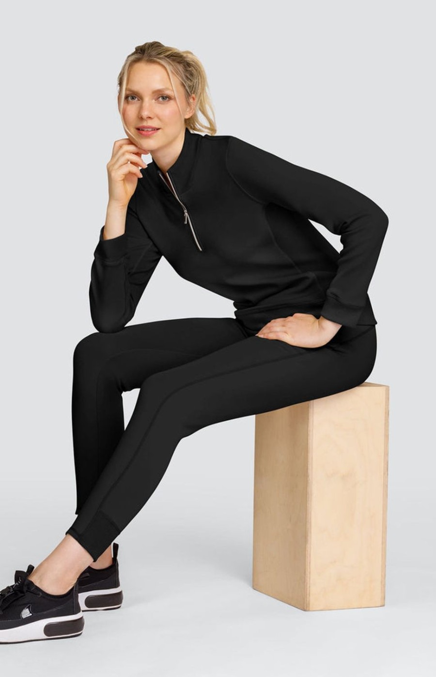 Golf Tail Activewear Long Sleeve | Alessa Top - Noir Black