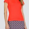 Golf Tail Activewear Short Sleeve | Shiloh Top - Paprika - Final Sale