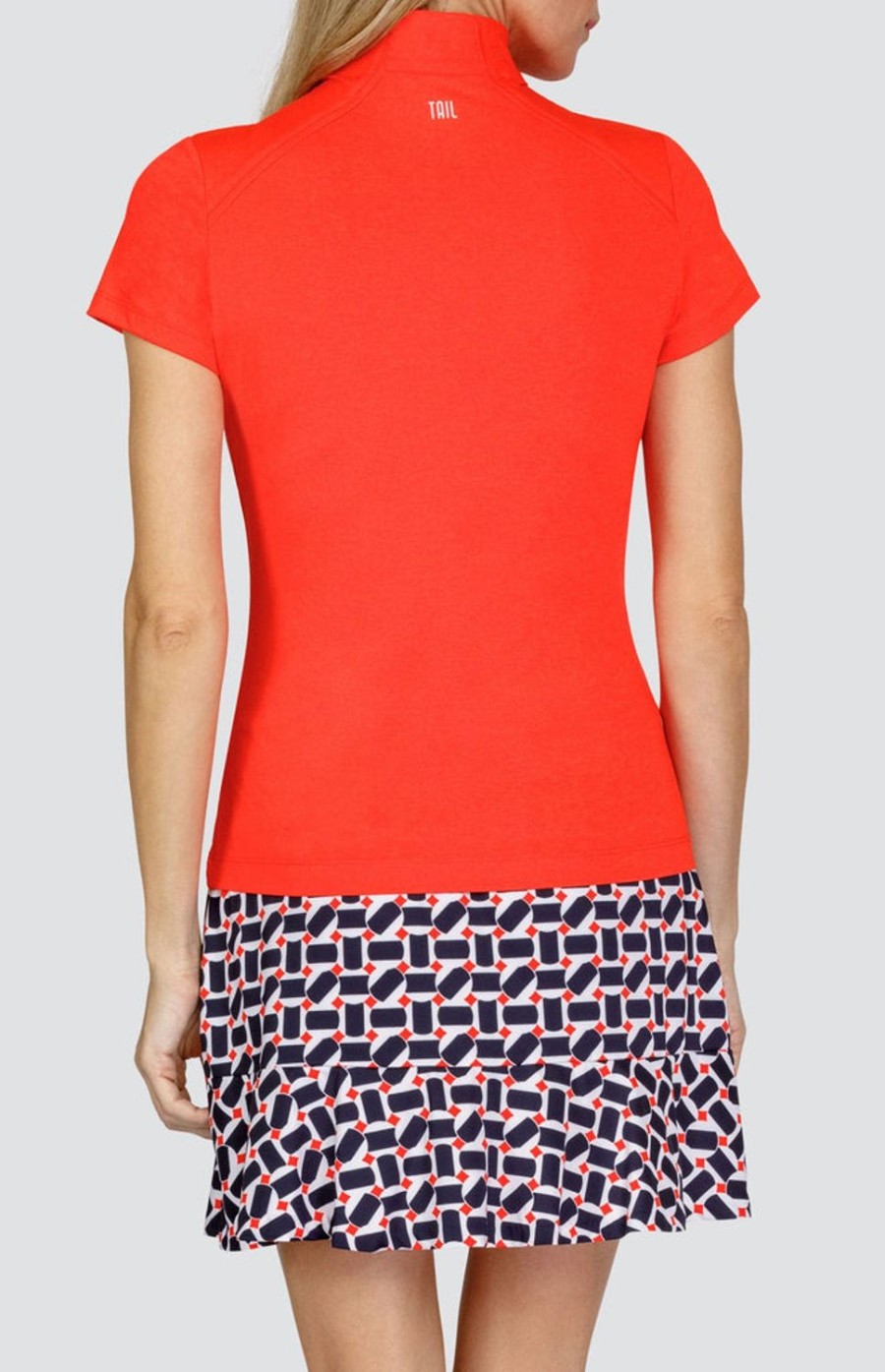 Golf Tail Activewear Short Sleeve | Shiloh Top - Paprika - Final Sale