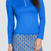 Golf Tail Activewear Long Sleeve | Elianne Top - Victoria Blue
