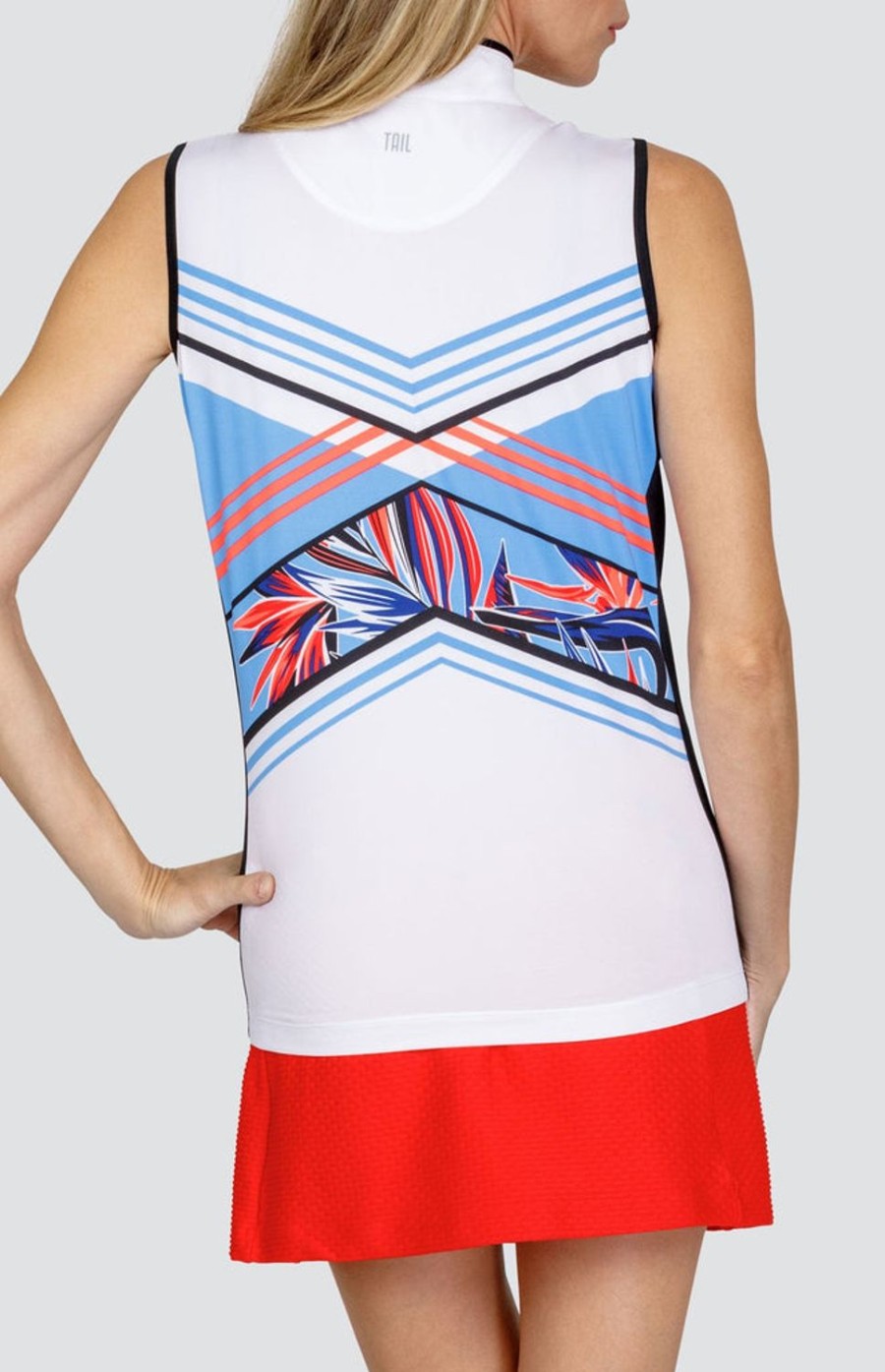 Golf Tail Activewear Sleeveless | Akiko Top - Pajaro Parallels - Final Sale