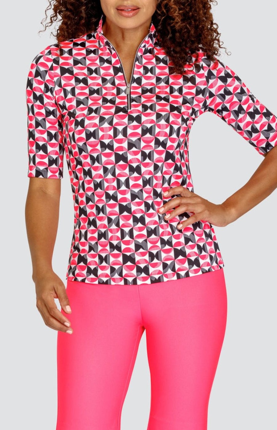 Golf Tail Activewear Mid Sleeve | Camari Top - Rendezvous - Final Sale