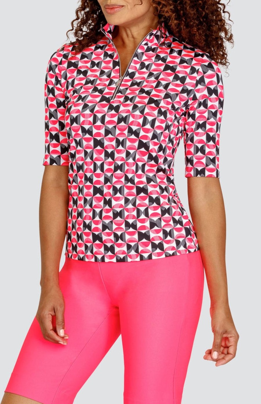 Golf Tail Activewear Mid Sleeve | Camari Top - Rendezvous - Final Sale