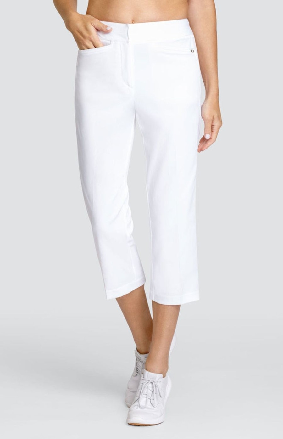 Golf Tail Activewear Capris | Classic 23" Capri - Chalk White