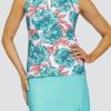 Golf Tail Activewear Sleeveless | Patti Top - Peony Blooms