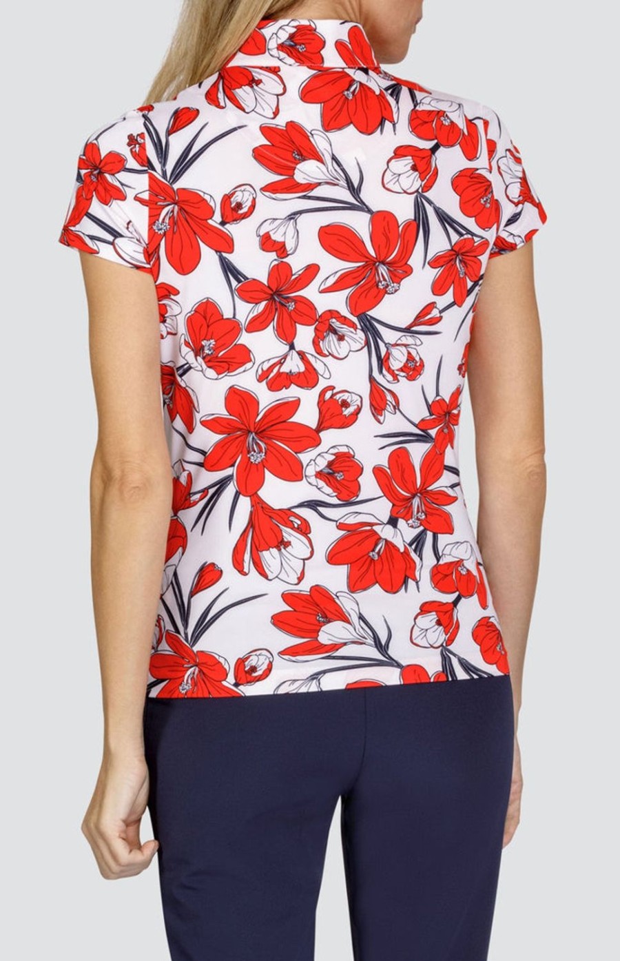 Golf Tail Activewear Short Sleeve | Hester Top - Crocus Fields - Final Sale