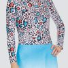 Tennis Tail Activewear Long Sleeve | Nyko Top - Beach Leopard