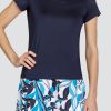 Golf Tail Activewear Short Sleeve | Celestia Top - Night Navy