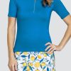 Golf Tail Activewear Short Sleeve | Bonner Top - Mykonos