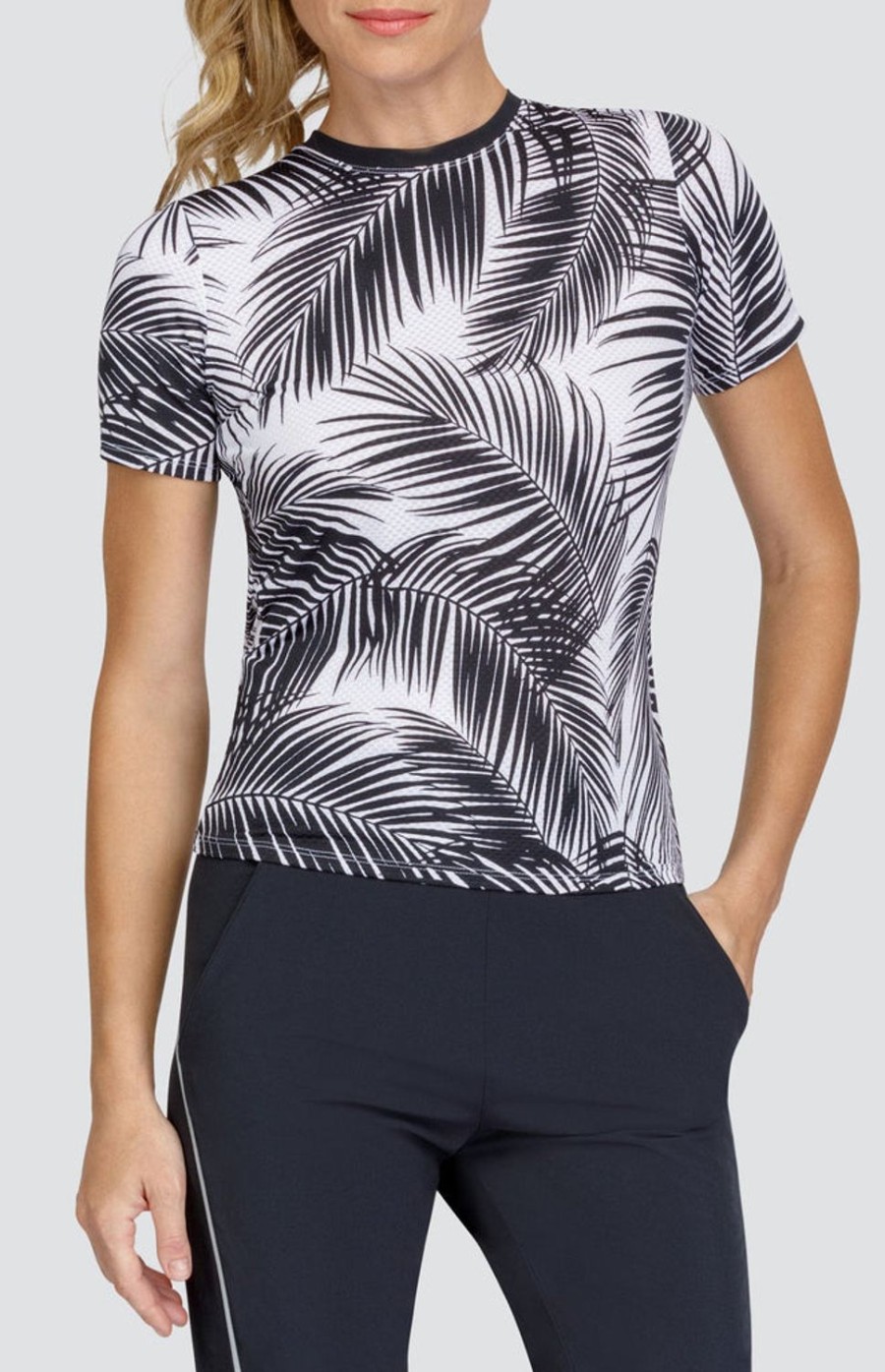 Tennis Tail Activewear Short Sleeve | Kadisha Top - Palm Beach - Final Sale