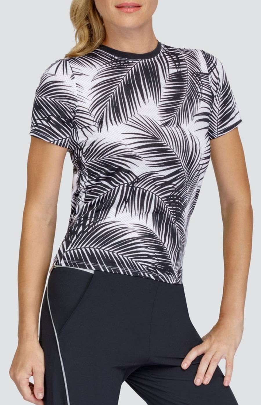 Tennis Tail Activewear Short Sleeve | Kadisha Top - Palm Beach - Final Sale