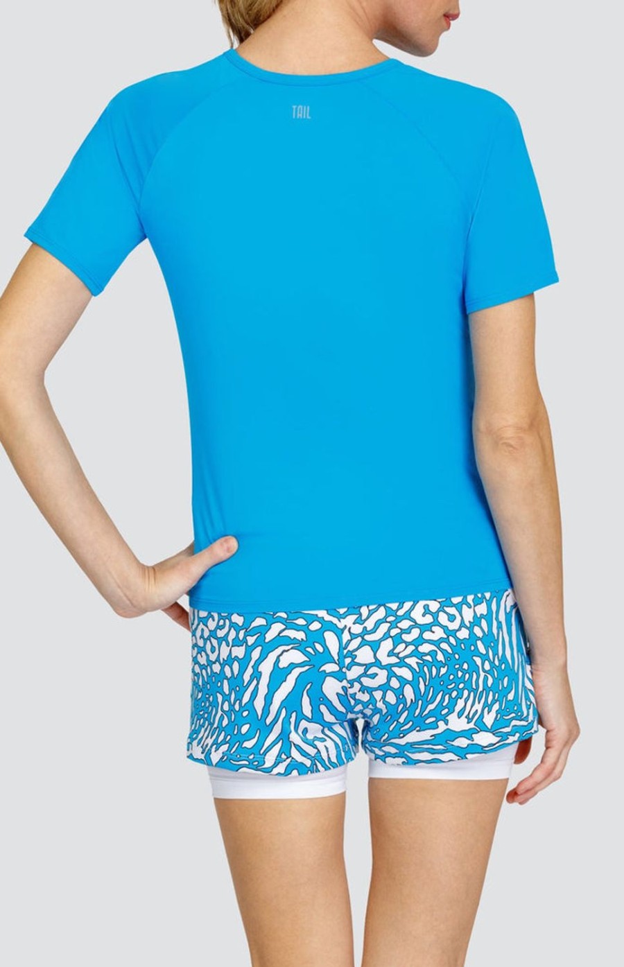 Tennis Tail Activewear Short Sleeve | Zuma Top - Destiny Blue