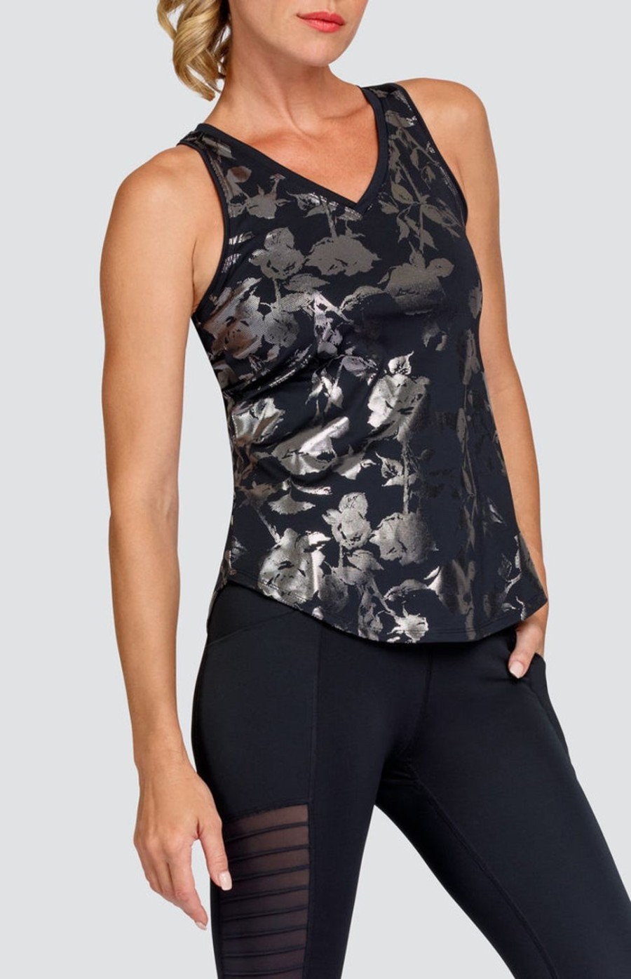 Tennis Tail Activewear Tanks | Madison Tank - Metallic Rose - Final Sale