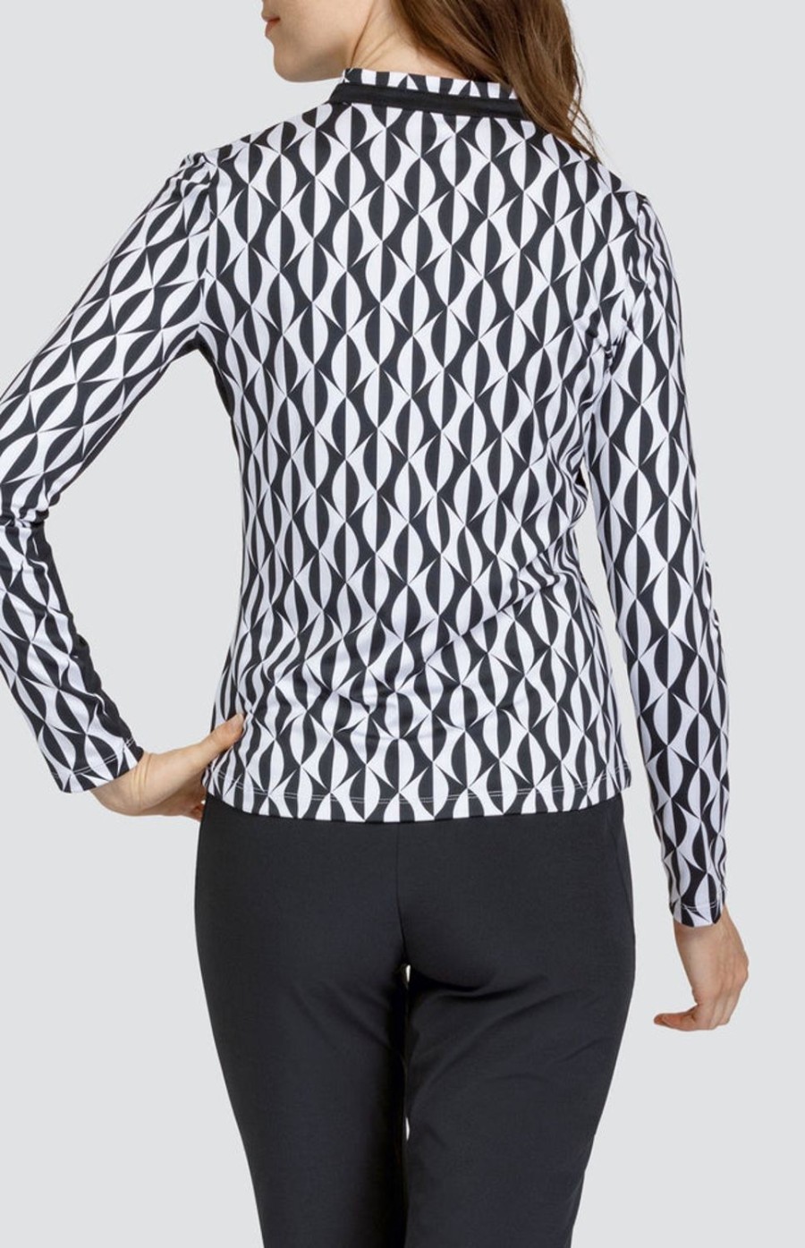 Golf Tail Activewear Long Sleeve | Adalane Top - Magnetic Geo