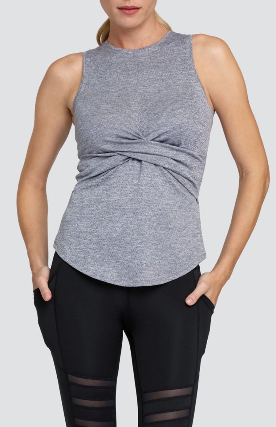 Tennis Tail Activewear Tanks | Houston Tank - Frosted Heather - Final Sale