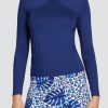 Tennis Tail Activewear Long Sleeve | Crown Top - Blue Depths