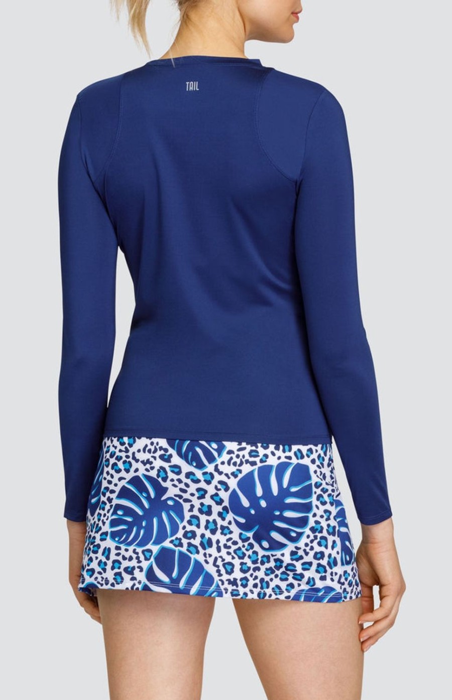 Tennis Tail Activewear Long Sleeve | Crown Top - Blue Depths