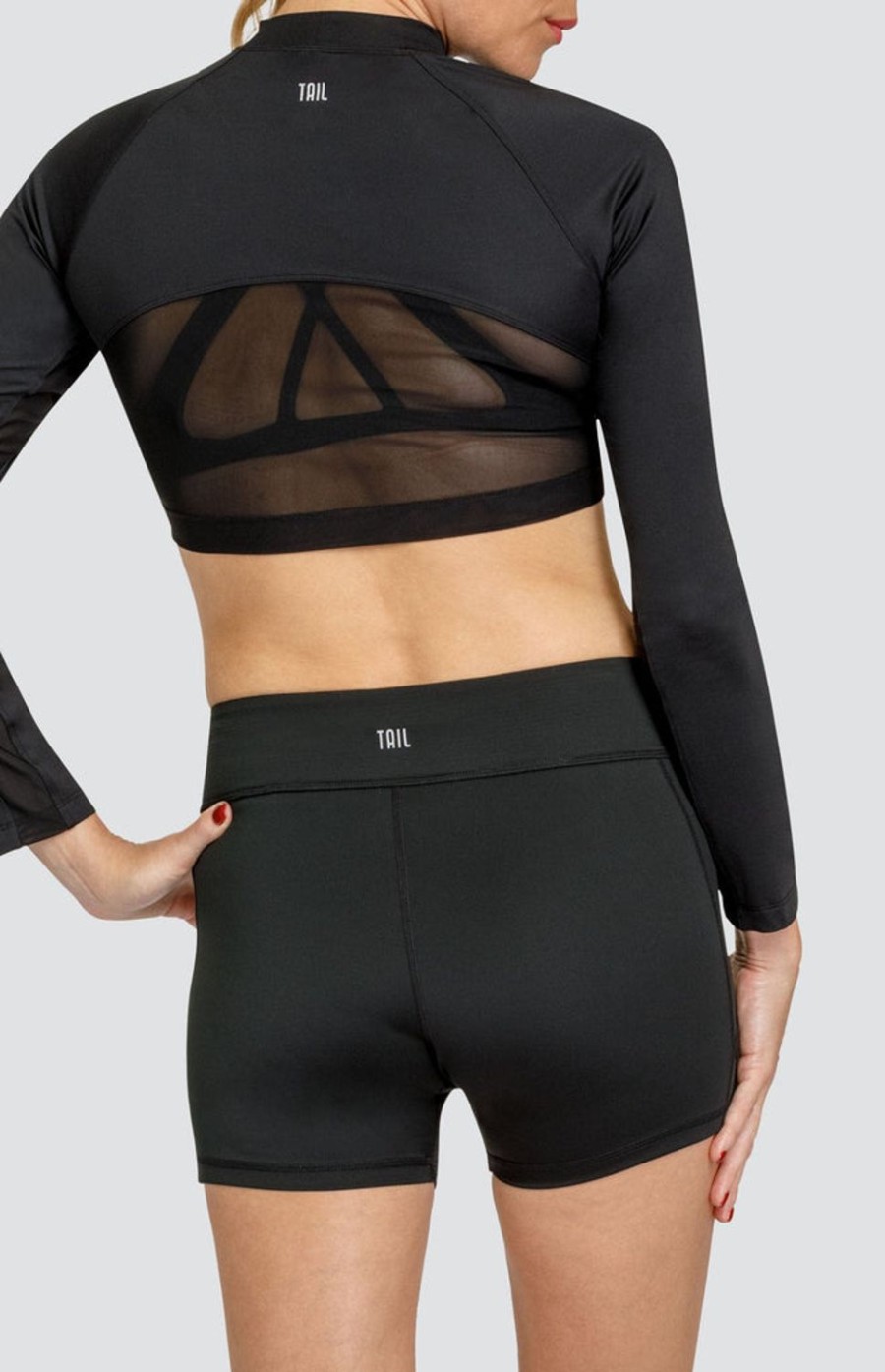 Golf Tail Activewear Long Sleeve | Edie Layering Top - Onyx Black