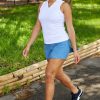 Tennis Tail Activewear Tanks | Venia Tank - Chalk White