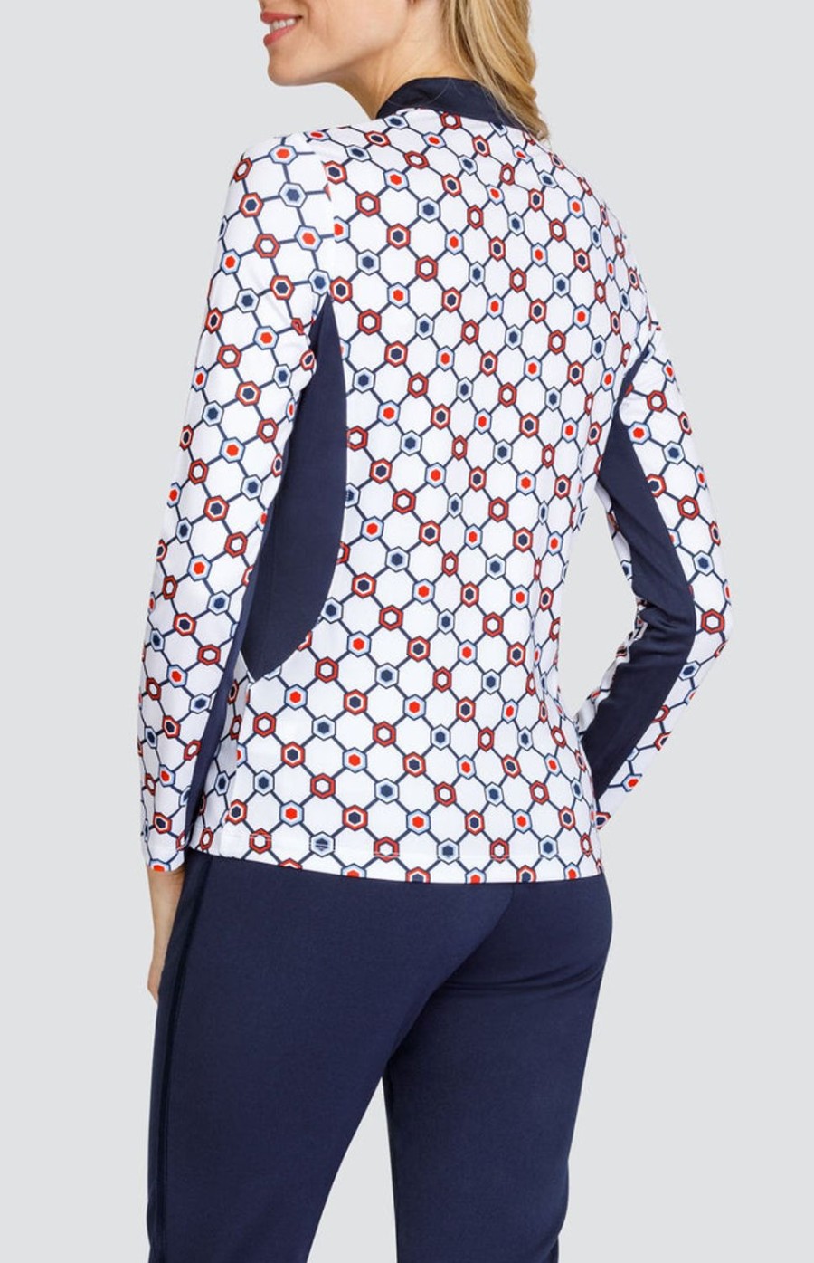 Golf Tail Activewear Long Sleeve | Lila Grace Top - Divine Geo