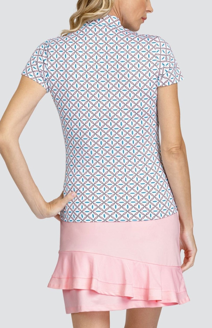 Golf Tail Activewear Short Sleeve | Rosalia Top - Trellis Geo