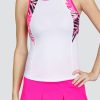 Tennis Tail Activewear Tanks | Belissa Tank - Tropical Palms