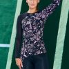 Tennis Tail Activewear Long Sleeve | Roy Top - Pop Rose - Final Sale