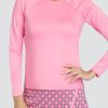 Tennis Tail Activewear Long Sleeve | Kellin Top - Camelia Pink