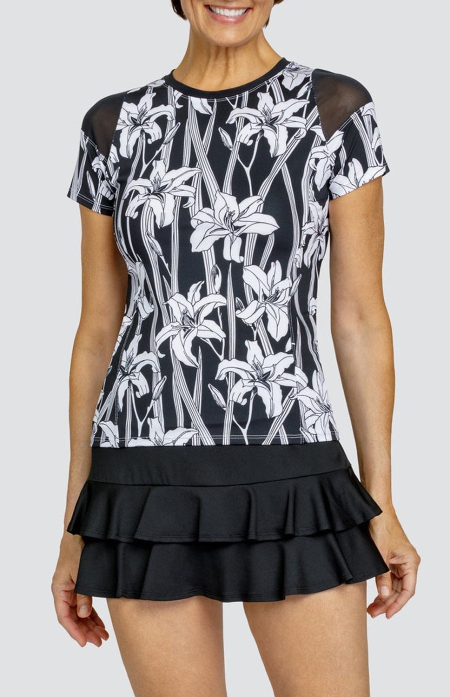 Tennis Tail Activewear Short Sleeve | Lavinia Top - Raven Lilium