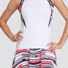 Tennis Tail Activewear Tanks | Saphira Tank - Electric Wave - Final Sale