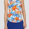 Tennis Tail Activewear Tanks | Madison Tank - Mango Lilies - Final Sale