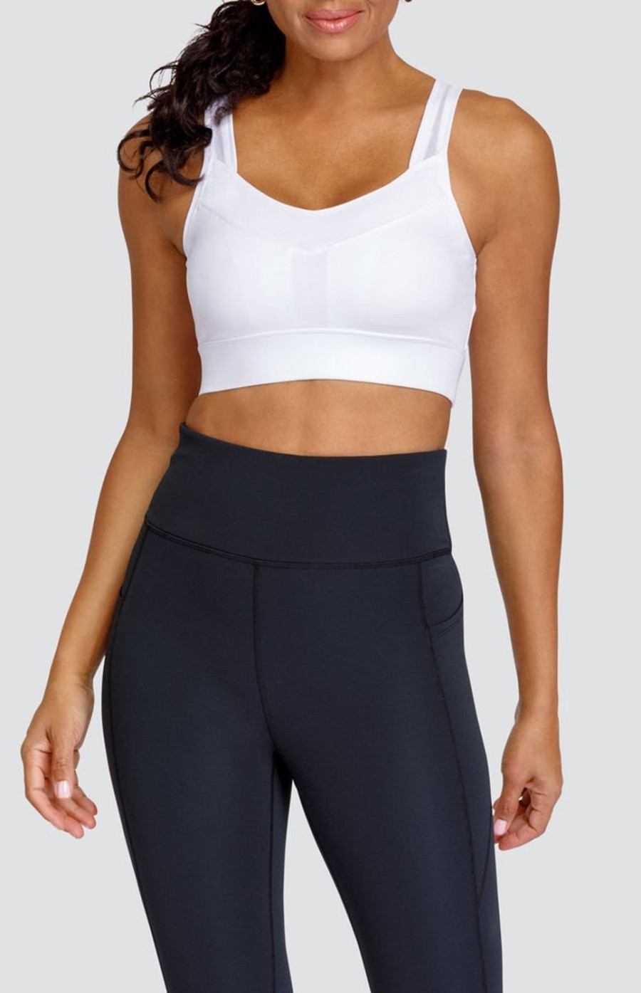 Tennis Tail Activewear Sports Bras | Elliot Sports Bra - Chalk White - Final Sale