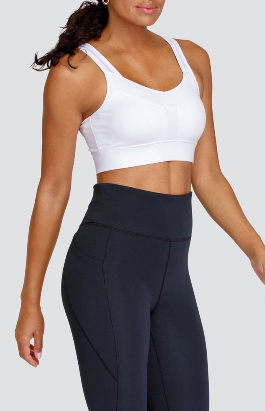 Tennis Tail Activewear Sports Bras | Elliot Sports Bra - Chalk White - Final Sale