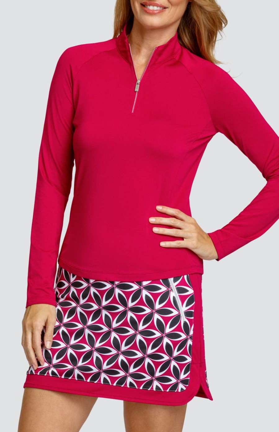 Golf Tail Activewear Long Sleeve | Bernadina Top - Joli Red