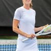 Tennis Tail Activewear Short Sleeve | Katy Top - Chalk White