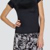 Tennis Tail Activewear Short Sleeve | Modena Top - Onyx Black