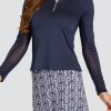 Golf Tail Activewear Long Sleeve | Maevie Top - Night Navy