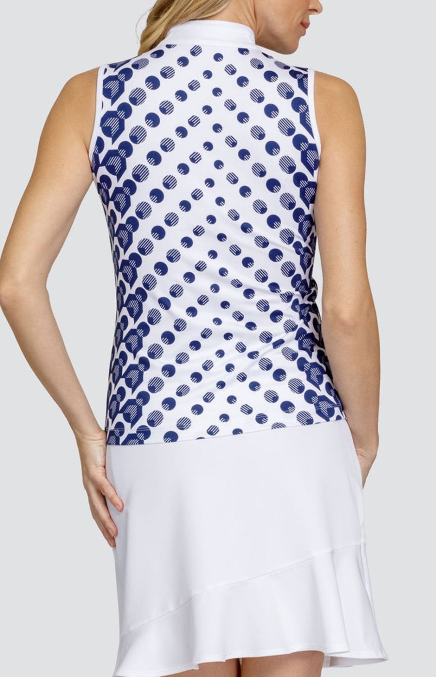 Golf Tail Activewear Sleeveless | Draya Top - Jaguar Geo