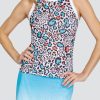 Tennis Tail Activewear Tanks | Echo Tank - Beach Leopard