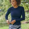 Tennis Tail Activewear Long Sleeve | Chandra Top - Onyx Black